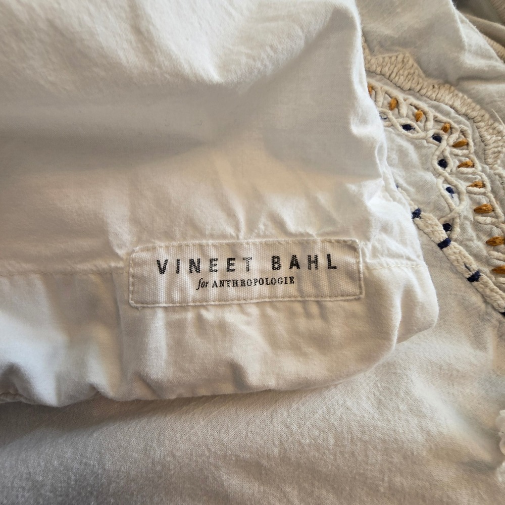 Vineet Bahl Romula for Anthropologie Embroidered Queen Duvet Cover Sham Set READ - Picture 8 of 16